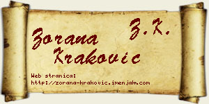 Zorana Kraković vizit kartica